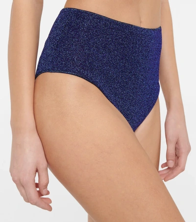 Shop Oseree Oséree Lumière High-rise Bikini In Blue