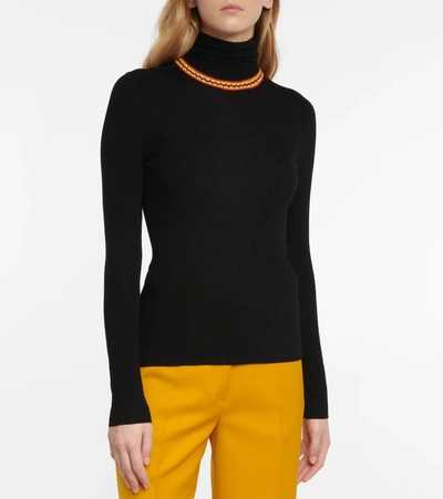 Shop Gabriela Hearst Ria Turtleneck Sweater In Black Multi