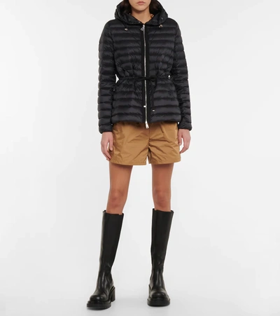 Moncler Raie Nylon Leger Down Jacket In Black | ModeSens