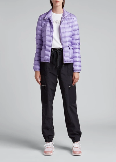 Moncler Lans Full Zip Down Jacket In Black