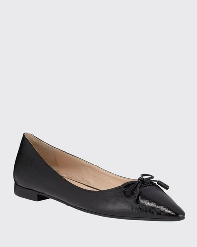 Shop Prada Mary Jane Patent Leather Ballerina Flats In Cipria