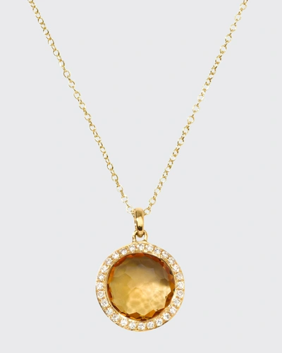 Shop Ippolita Small Pendant Necklace In 18k Gold With Diamonds