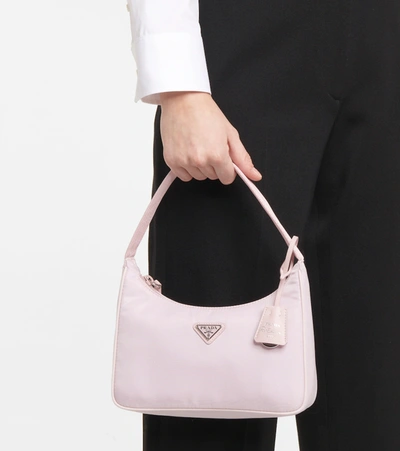 Prada Re-edition 2000 Mini Shoulder Bag In Alabastro