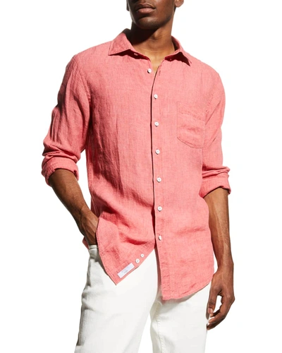 Shop Rodd & Gunn Men's Coromandel Long-sleeve Woven Shirt In Capri