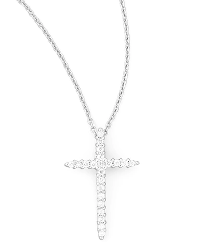 Shop Roberto Coin Cross Necklace With Diamonds