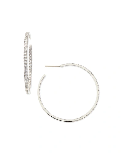 Shop Fantasia By Deserio 18k Gold-plated Sterling Silver Cubic Zirconia Hoop Earrings