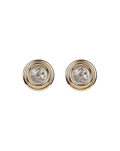 Shop Ben-amun Roman Coin Clip Earrings