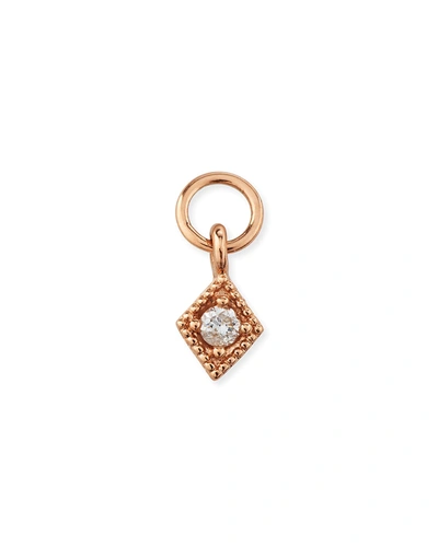 Shop Jude Frances 18k Rose Gold Petite Diamond Kite Earring Charm, Single