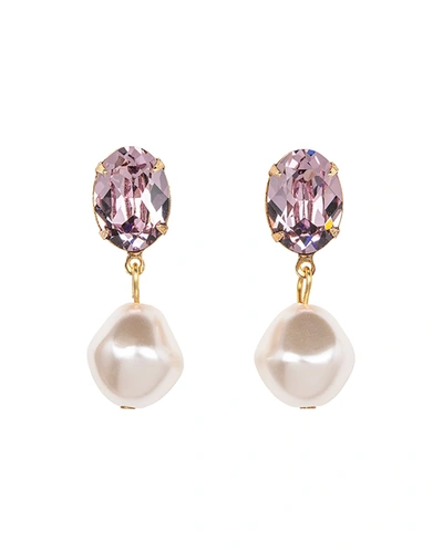 Shop Jennifer Behr Tunis Crystal-pearl Drop Earrings