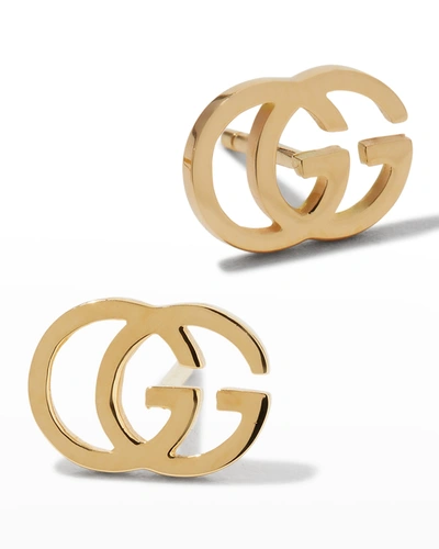 Shop Gucci 18k Gold Running G Stud Earrings
