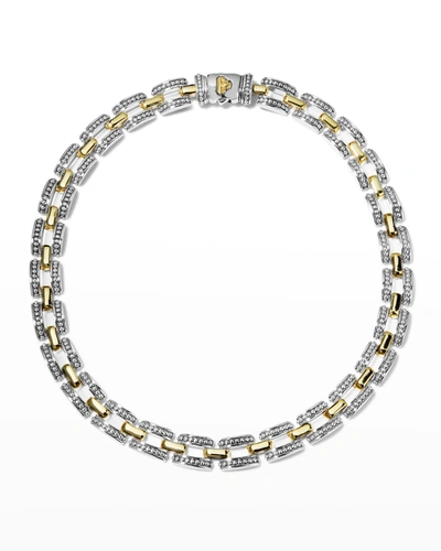 Shop Lagos High Bar Two-tone 22mm Collar Necklace In Two Tone