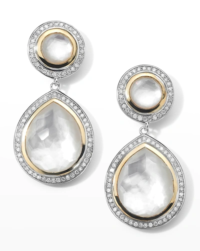 Shop Ippolita 925 & 18k Chimera Rock Candy Snowman Earrings In Rock Crystal W/ Diamonds