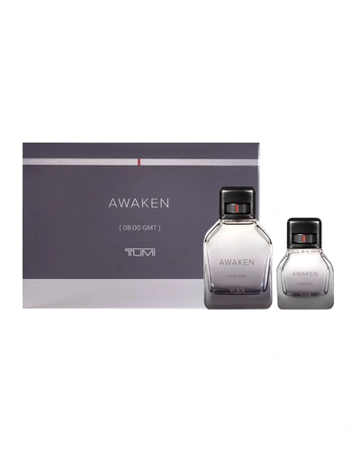 Shop Tumi Awaken [8:00 Gmt]  For Men Eau De Parfum Gift Set