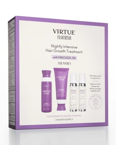 Shop Virtue Flourish Hair Growth Treatment Kit 3-month Full Size