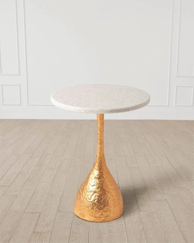 William D Scott Goblet Gold Leaf Table In Gold
