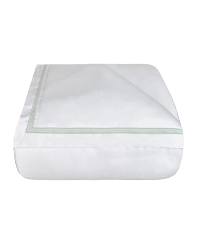 Shop Bovi Fine Linens Devere Queen Duvet Cover In White/ Dove