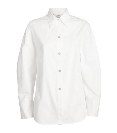 Shop Vince Cotton Shirt In White