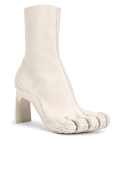 Balenciaga X Vibram Heeled Toe Bootie In Chalky White | ModeSens