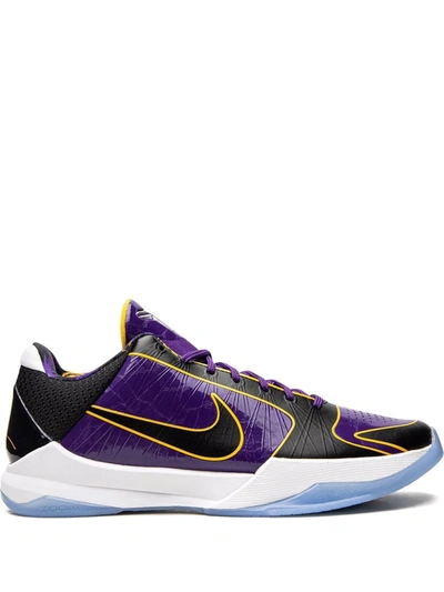 Shop Nike Kobe 5 Protro “5x Champ/lakers” Sneakers In Purple