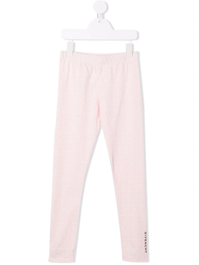Shop Givenchy Logo-print Leggings In Pink