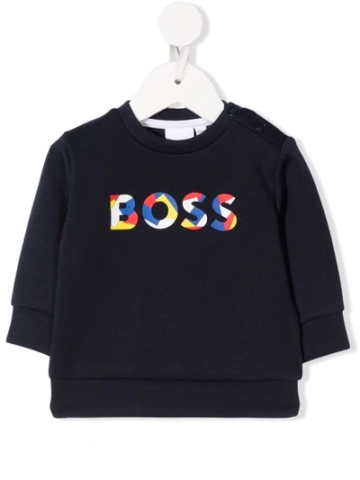 Shop Bosswear Logo-print Sweatshirt In Blue