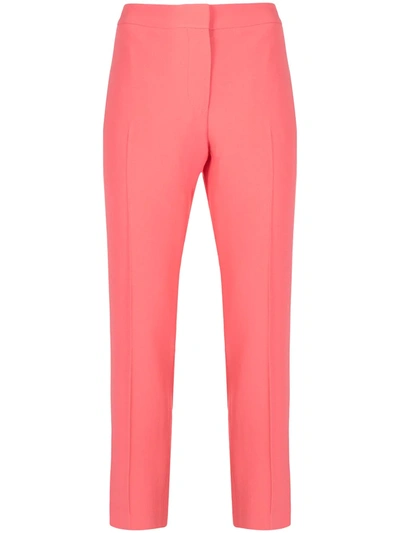 Shop Alexander Mcqueen Tailored Cropped Trousers In Pink