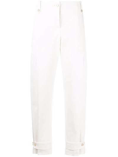 Alexander Mcqueen White Military Cuff Tailored Pants In White