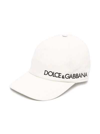Shop Dolce & Gabbana Logo-embroidered Cap In White