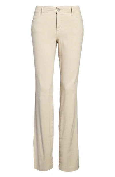 Shop Nydj Linen Trousers In Feather
