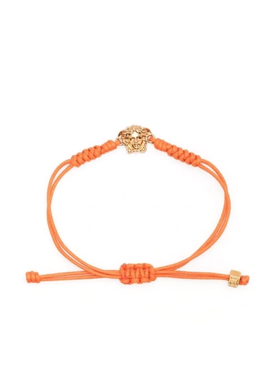 Shop Versace Medusa-plaque Bracelet In Orange
