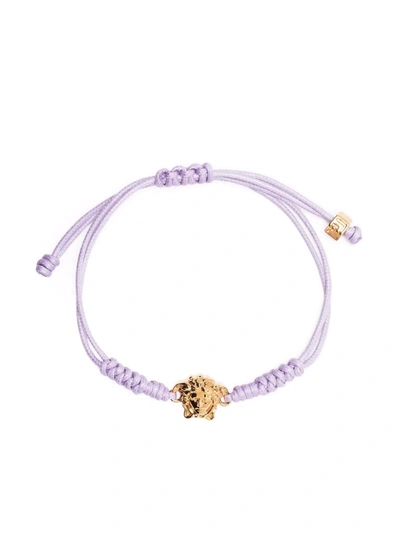 Shop Versace Medusa-plaque Bracelet In Violett