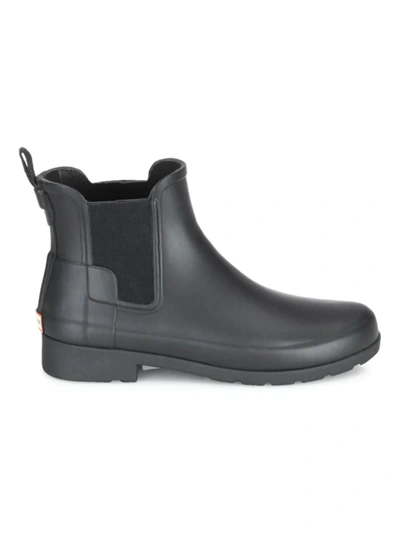 Hunter Original Refined Chelsea Rain Boots In Black