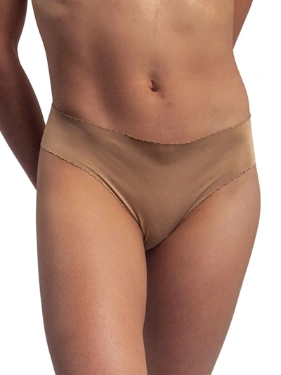 Shop Nude Barre Women's Scalloped Thong In Beige