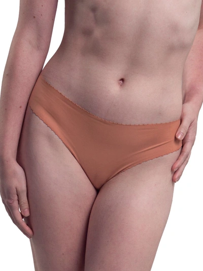Shop Nude Barre Women's Scalloped Thong In Tan