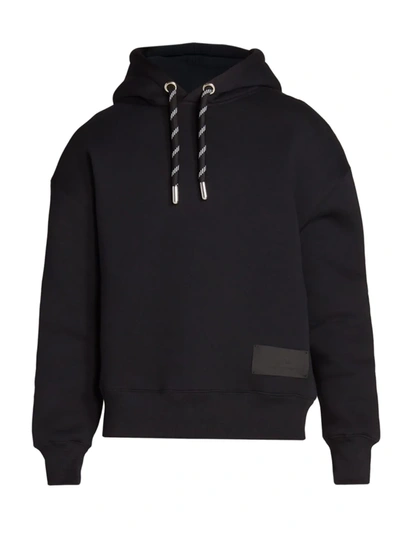 Shop Ami Alexandre Mattiussi Cotton-blend Hoodie Sweatshirt In Black