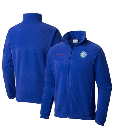 Shop Columbia Men's Royal Philadelphia 76ers Steens Mountain 2.0 Full-zip Jacket