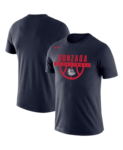 Nike Men's Navy Gonzaga Bulldogs Basketball Drop Legend Performance T-shirt In Navy