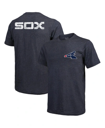 Shop Majestic Men's Navy Chicago White Sox Throwback Logo Tri-blend T-shirt