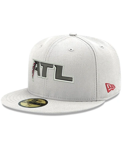 New Era Men's White Atlanta Falcons Omaha Atl 59fifty Fitted Hat In White
