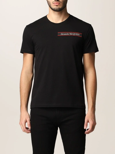 Shop Alexander Mcqueen T-shirt  Men In Black