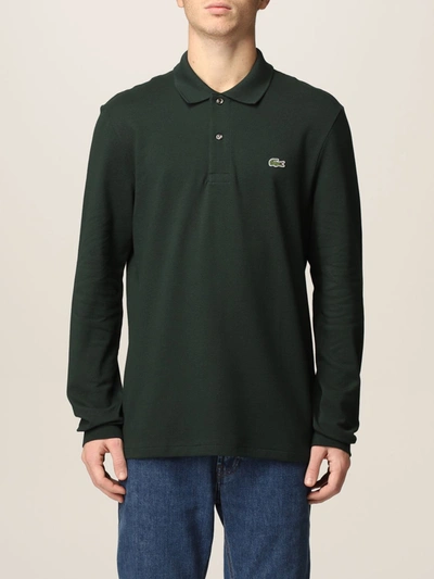 Shop Lacoste Polo Shirt  Men Color Forest Green