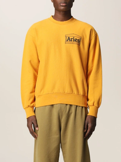 Shop Aries Sweatshirt  Men Color Yellow