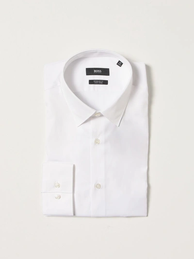 Shop Hugo Boss Cotton Shirt In White