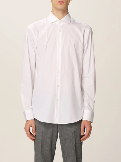 Hugo Boss Boss Cotton Shirt In White