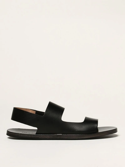 Shop Marsèll Sandellone Calfskin Sandals In Black