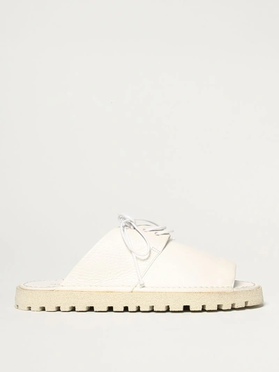 Shop Marsèll Sanpomice Scalzato Leather Sandals In White