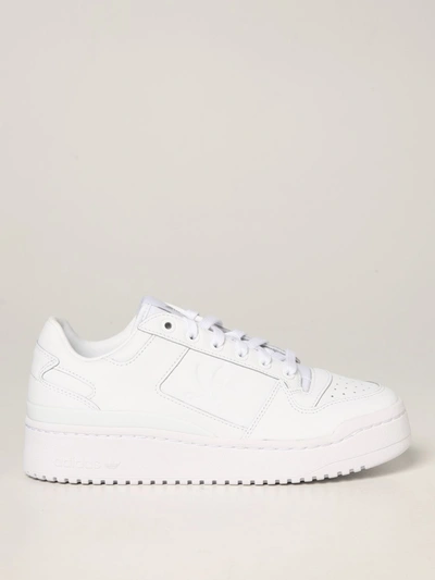 Shop Adidas Originals Forum Bold  Sneakers In Leather In White