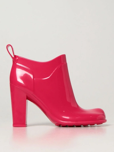 Bottega Veneta Shine 90mm Ankle Boots In Red