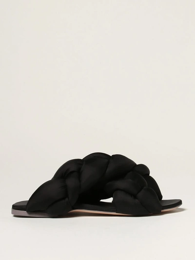 Shop Sebastian Milano Sandal In Woven Nylon In Black