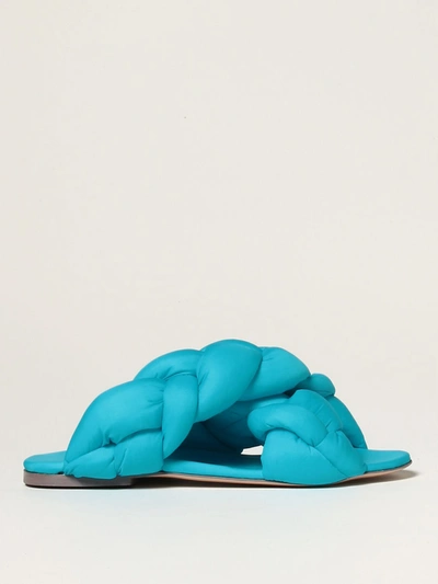 Shop Sebastian Milano Sandal In Woven Nylon In Gnawed Blue